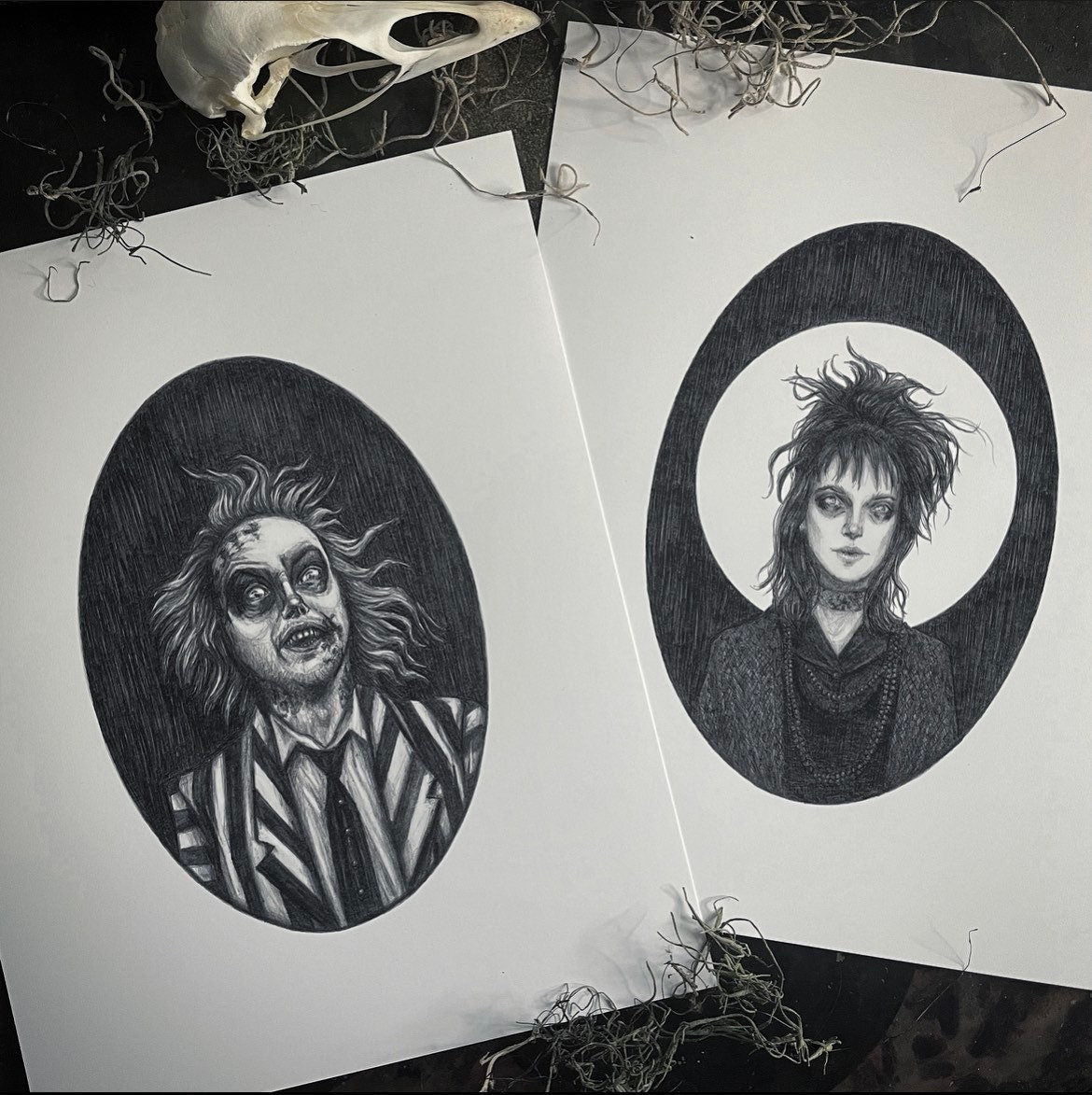 Beetlejuice & Lydia - Fine Art Print Set – Caitlin McCarthy Art