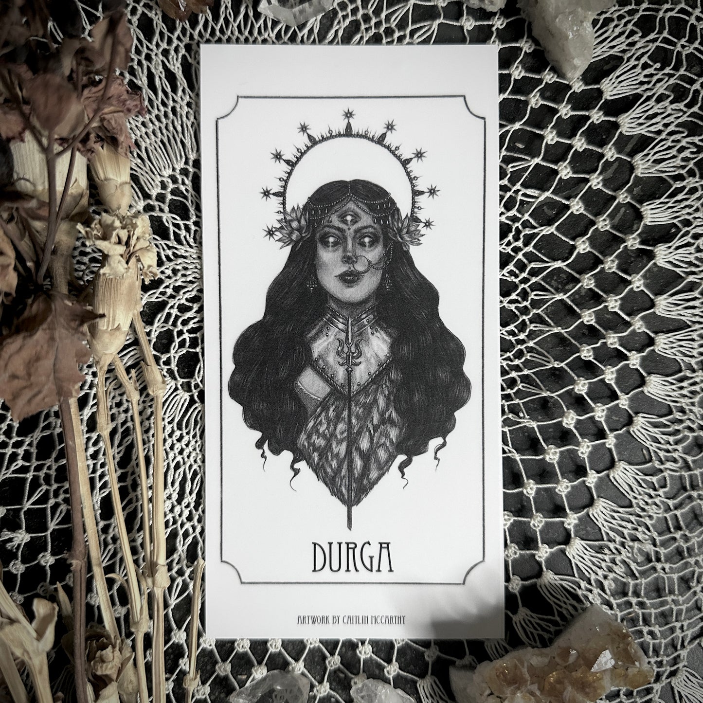 Durga Devotional Candle Sticker - 3x6” High Quality Vinyl Sticker