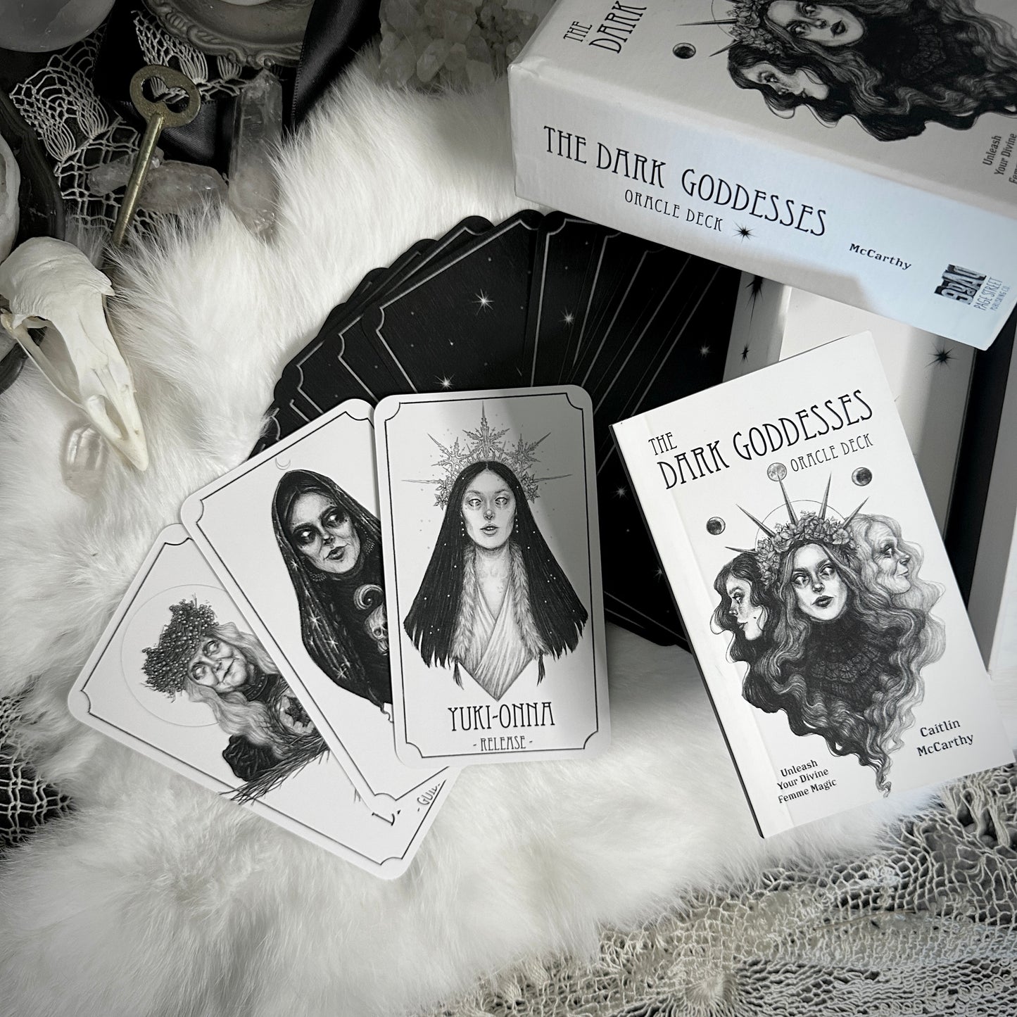 The Dark Goddesses Oracle Deck & Altar Candle Sticker - Signed by Caitlin McCarthy