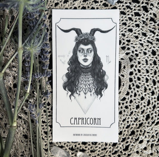 Capricorn Devotional Candle Sticker - 3x6” High Quality Vinyl Sticker