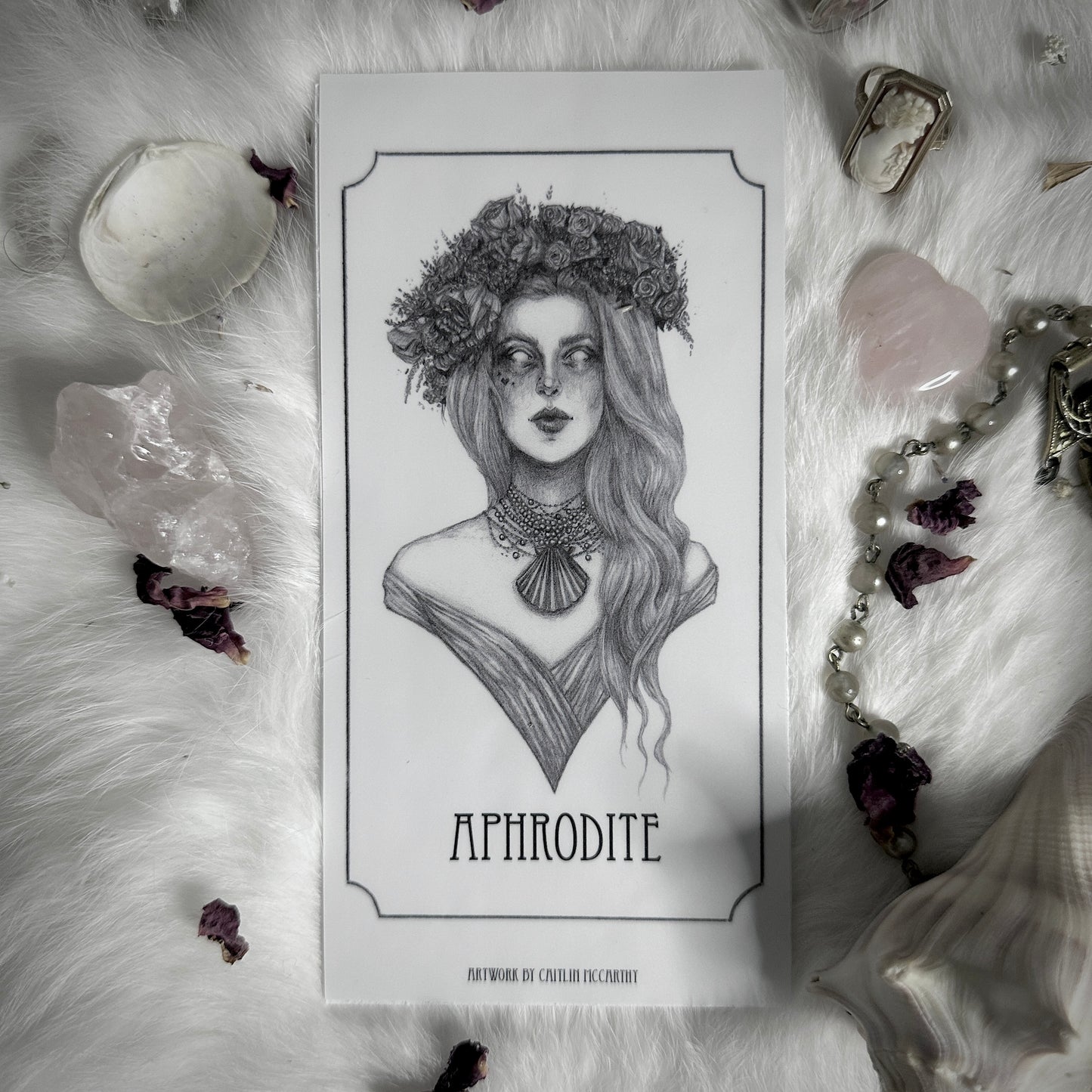 Aphrodite Devotional Candle Sticker - 3x6” High Quality Vinyl Sticker