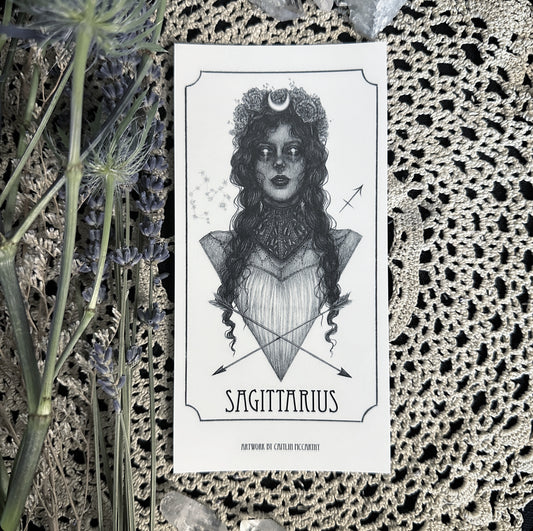 Sagittarius Devotional Candle Sticker - 3x6” High Quality Vinyl Sticker