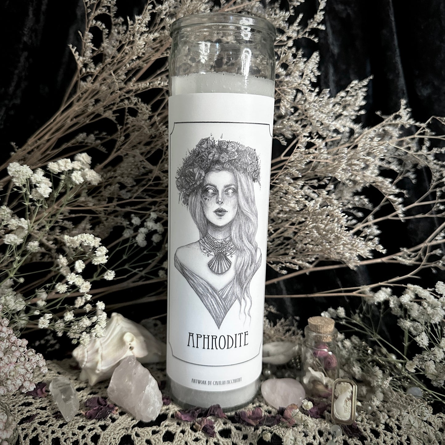 Aphrodite Devotional Candle Sticker - 3x6” High Quality Vinyl Sticker