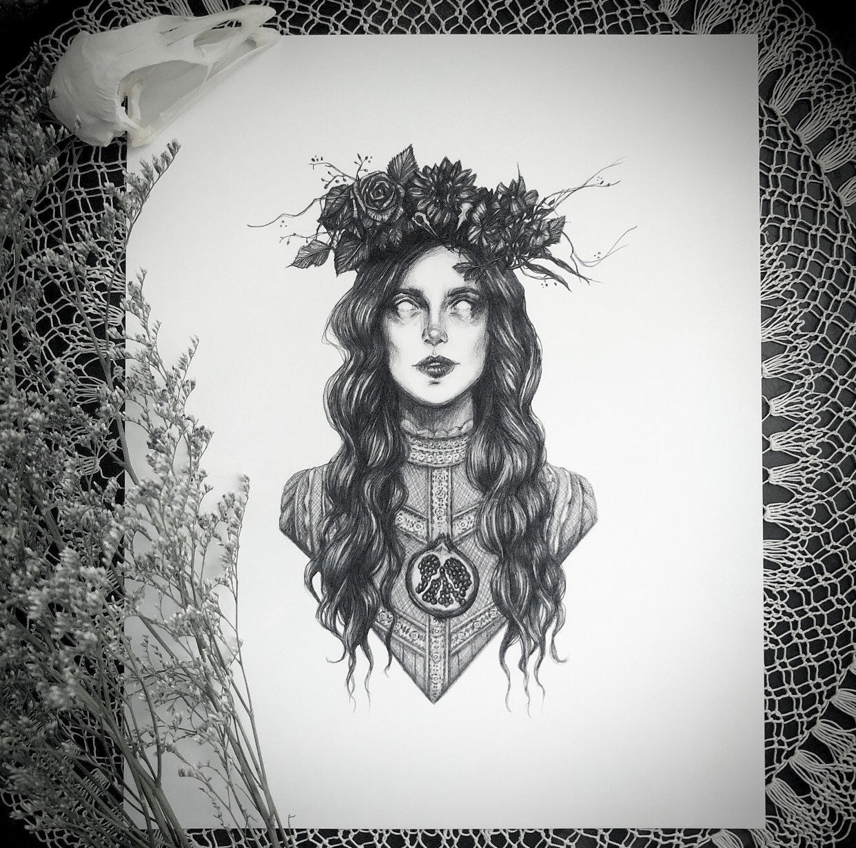 Persephone - Fine Art Print - Greek Goddess of Spring& Queen of the Underworld