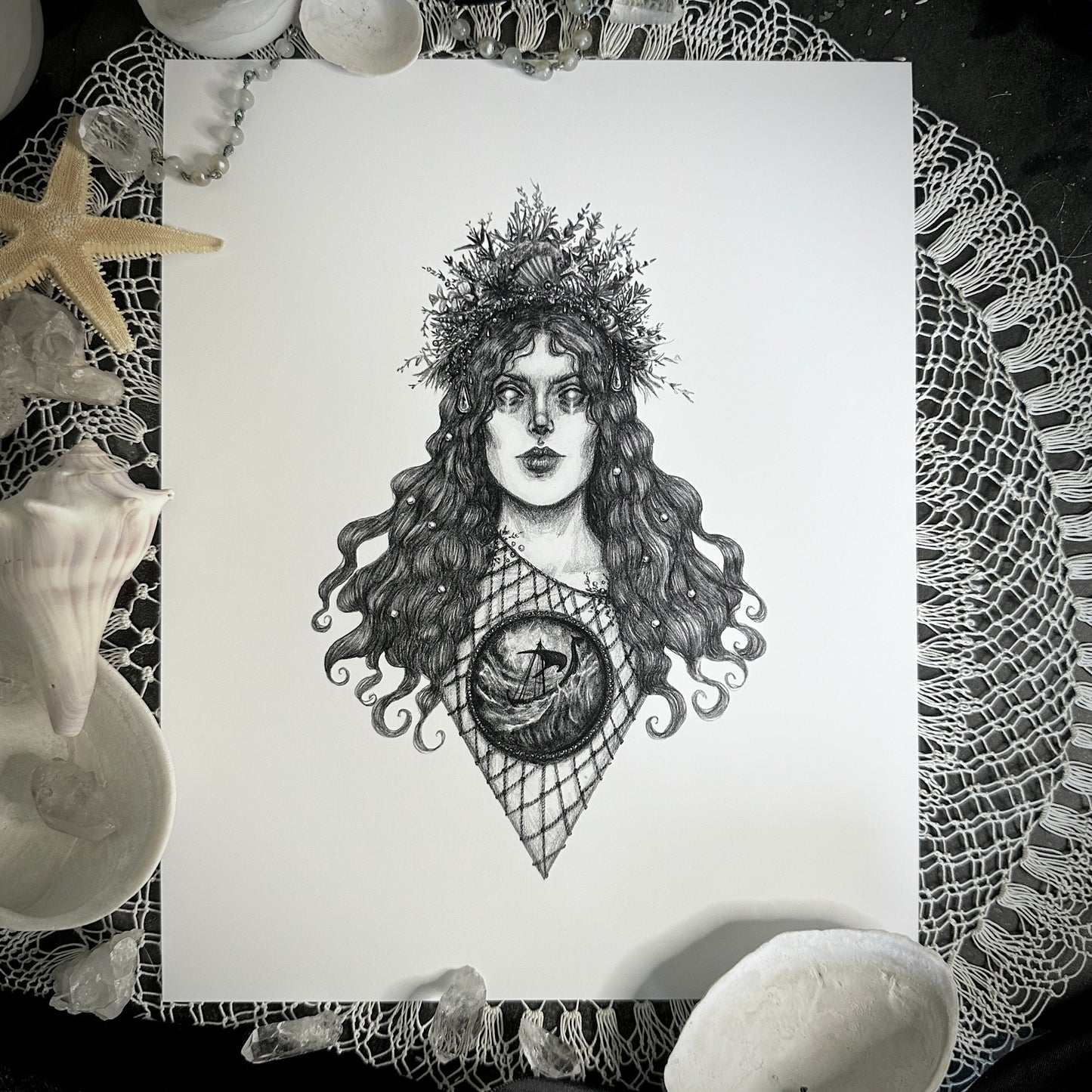 Rán - Fine Art Print - Norse Goddess of the Sea & the Drowned