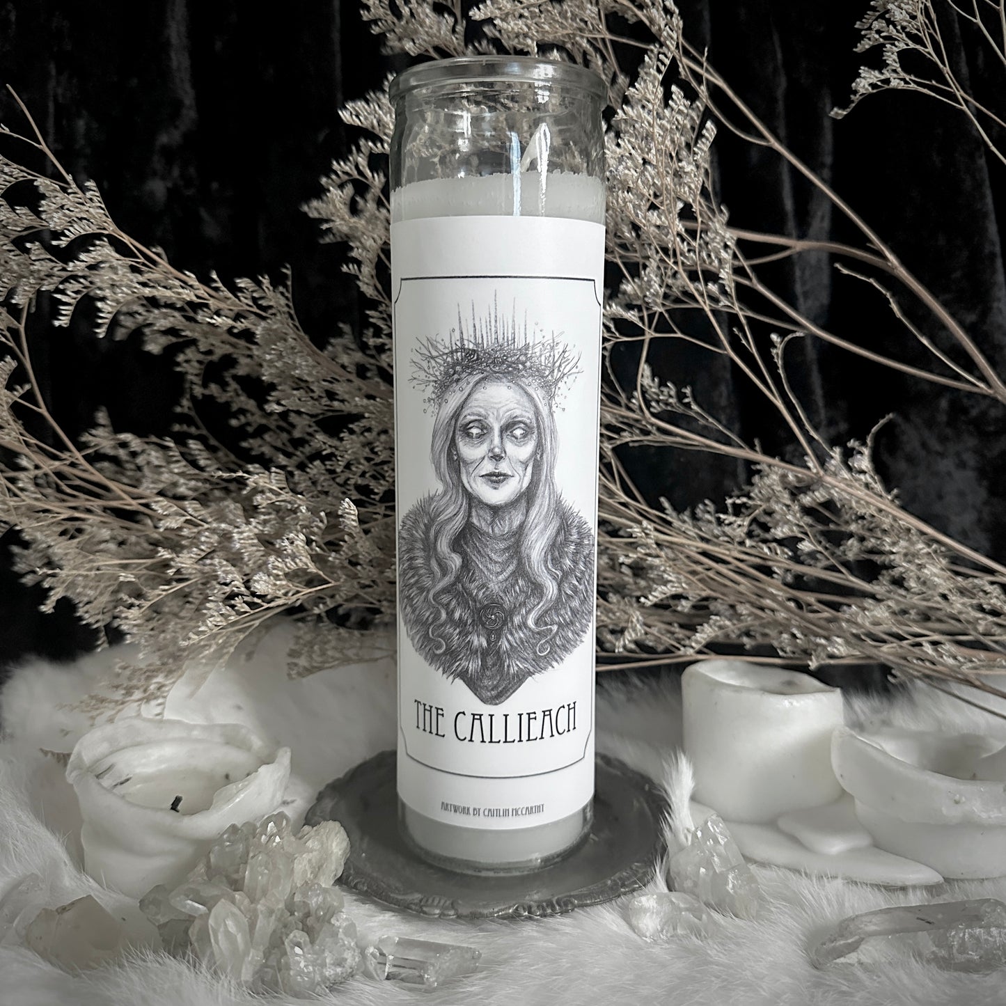 The Cailleach Devotional Candle Sticker - 3x6” High Quality Vinyl Sticker